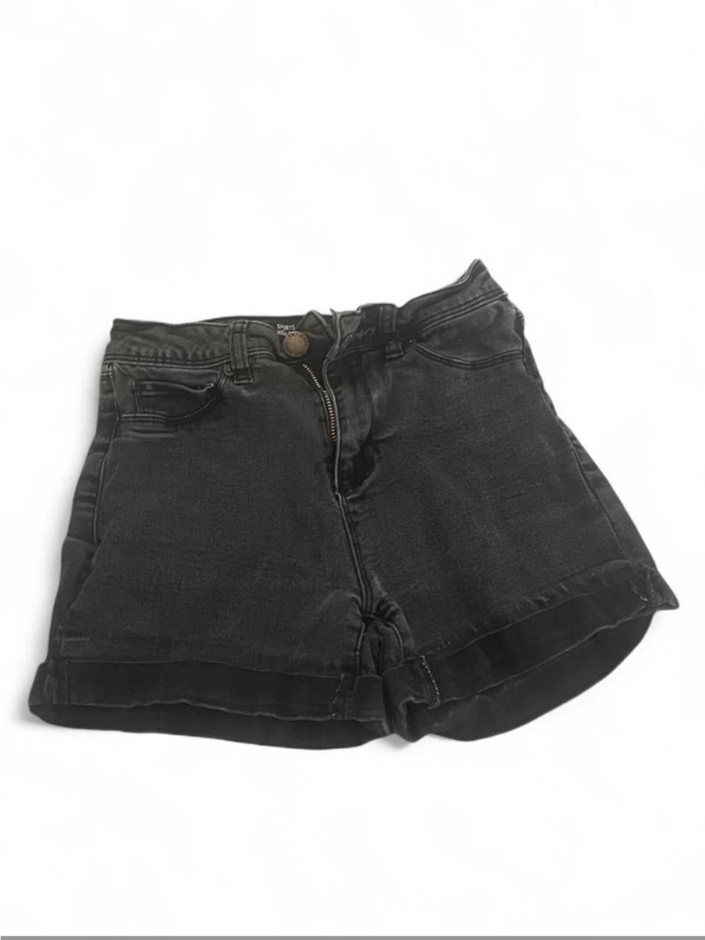 YMI Black Denim High-Rise Shorts